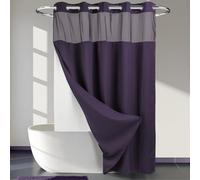 River Dream Poids Lourd sans Crochets requis requise Le Rideau de Douche à Tissage à la Gaufre avec Un clin d'œil - 71W x 74H, Grade de l'hôtel, Spa comme Un Rideau de Bain, Regal Purple