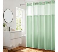 River Dream Rideau de Douche à Tissage gaufré avec Doublure à Clipser - 180 x 188 cm (l x H), de qualité hôtelière, Rideau de Bain Semblable au Spa, Vert Clair