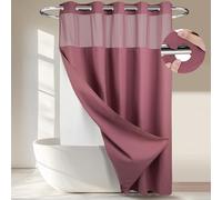 River Dream Rideau de Douche à Tissage gaufré avec Doublure à Clipser - 180 x 188 cm (l x H), qualité hôtelière, Rideau de Bain Semblable au Spa, Mauve pâle