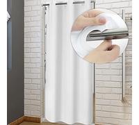 River Dream Rideau de Douche en Tissu sans Crochets nécessaires - Petite Taille d'étale et Style hôtel - Imperméable - Lavable en Machine - 91,4 x 188 cm - Blanc (91,4 x 188 cm)