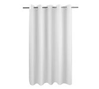 River Dream Rideau de Douche en Tissu sans Crochets nécessaires - Taille Standard 180,3 x 188 cm - Qualité hôtelière et Hydrofuge - Lavable en Machine - Blanc - 180,3 x 188 cm