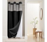 River Dream Stalle Poids Lourd sans Crochets requis requise Le Rideau de Douche à Tissage à la Gaufre avec Un clin d'œil - 36W x 74H, Grade de l'hôtel, Spa comme Un Rideau de Bain, Graphite