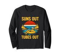 River Float Trip Suns Out Tubes Out Vintage Femme été Manche Longue