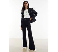 River Island River Island Black High Waisted Relaxed Flare Jeans