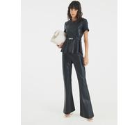 River Island River Island Black Patch Pocket Fitted Bootcut Trousers