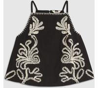 River Island River Island Black Petite Craft Stitch Embroidery Racer Tank Top