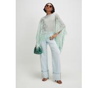 River Island River Island Blue Beaded Tassel Cape Poncho