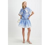River Island River Island Cabbages and Roses Printed Rara Mini Skirt Bleu EU 42 (UK 14)