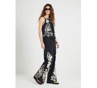 River Island River Island Craft Stitch Embroidery Wide Leg Trousers