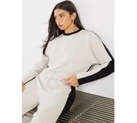 River Island River Island Cream Colour Block Batwing Sweatshirt