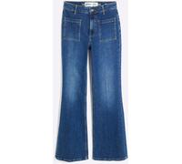 River Island River Island Dark Blue High Rise Pocket Front Tailored Wide Leg Jeans