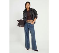 River Island River Island Dark Blue Petite High Rise Relaxed Straight Leg Jeans