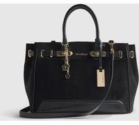 River Island River Island Faux Suede Lock Front Tote Bag