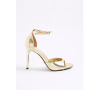 River Island River Island Gold Regular Fit Closed Back Strappy Heeled Sandals