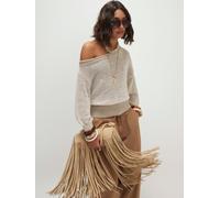 River Island River Island Open Stitch One Shoulder Knit Top