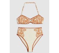 River Island River Island Orange Cornelli Print Bikini Set