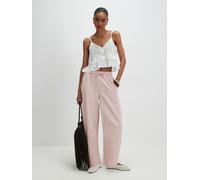 River Island River Island Pink Elasticated Back Barrel Leg Trousers