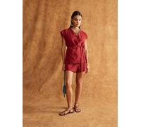 River Island River Island Red Off The Shoulder Wrap Tunic Top