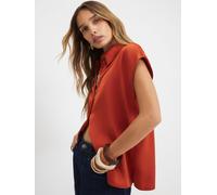 River Island River Island Satin Short Sleeve Relaxed Fit Shirt orange FR 46 (EU 44)
