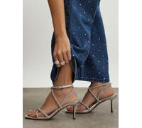 River Island River Island Silver Heatseal Strappy Heeled Sandals