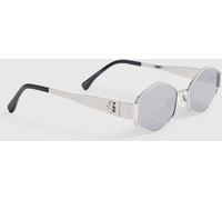 River Island River Island Silver Slim Hexangonal Sunglasses