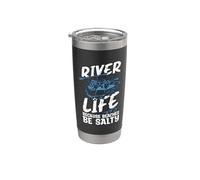 River Life Because Beaches Be Canoe Club Kayak Rafting Gobelet isotherme en acier inoxydable double paroi