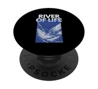 River of Life Christian Faith Jésus Worship Bible Reader PopSockets PopGrip Adhésif