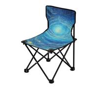 River of Stars Chaise de camping pliable ultra légère avec sac de transport pour adultes et pêche sur glace Bleu/jaune