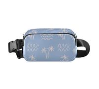 River Trees Sac banane tendance sans couture pour homme et femme résistant à l'eau avec sangle réglable pour l'entraînement, la course à pied, la randonnée, Arbres de rivière sans couture, 1 Size