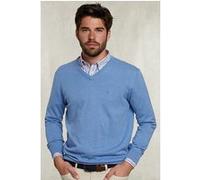 River Woods Basic V-neck Pullover Light Denim Mix Blue Taille: S | Pulls Outlet | Homme | Bleu