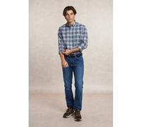 River Woods Custom Fit Checked Shirt Grey/blue Taille: M | Casual chemises Outlet | Homme | Gris
