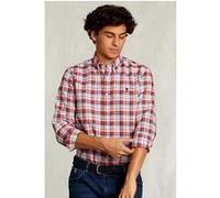 River Woods Custom Fit Checked Shirt Linen-cotton Multi Red Taille: S | Casual chemises Outlet | Homme | Rouge