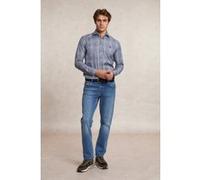 River Woods Custom Fit Cotton Checked Shirt Blue/grey Taille: M | Casual chemises Outlet | Homme | Bleu