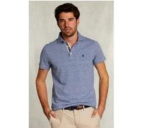 River Woods Custom Fit Cotton Polo Anon Blue Mix Blue Taille: S | Polos Outlet | Homme | Bleu