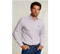 River Woods Custom Fit Dotted Shirt Blue/red White Taille: S | Casual chemises Outlet | Homme | Blanche