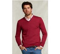 River Woods Custom Fit Merino V-neck Pullover French Bonbon Mix Red Taille: S | Pulls Outlet | Homme | Rouge
