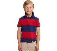 River Woods Custom Fit Striped Stretch Polo Royal Blue/harvard Red Taille: 8 | Chemises Outlet | kids | Rouge