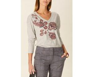 River Woods Loose V-neck T-shirt In Grey Taille: M | Chemises Outlet | Femme | Gris