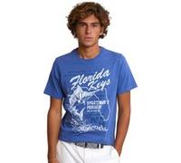 River Woods Normal Fit Basic T-shirt Short Sleeves Hamptons Blue Mix Taille: XL | T-Shirts Outlet | Homme | Bleu