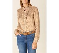 River Woods Shirt With Ruffle Front In Brown Taille: 40 | Chemisiers Outlet | Femme | Marron