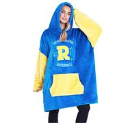 Riverdale Sweat à Capuche Femme Pull Plaid Oversize en Polaire - River Vixens (Bleu)