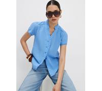 riverisland River Island Short Sleeve Button Front Blouse bleu S (FR 38-40)