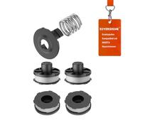 Rivershine 195858-1/196146-9 Bobine de rechange compatible avec les coupe-bordures sans fil Makita 18 V DUR181, DUR180Z, DUR181RF (4 bobines + 1 couvercle de bobine + 1 ressort)