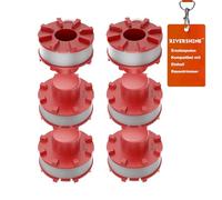 Rivershine 3405096 Bobine de fil de rechange, compatible avec Einhell GE-CT 36/30 LI E Solo, AGILLO 36/255 BL, AGILLO 18/200 | Diamètre 2 mm, longueur 8 m (6 bobines)