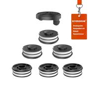 Rivershine 3405685 Bobine de rechange compatible avec coupe-bordures Einhell GC-ET 4530 RTV 400 RTV 550 RTV 550/1 (6 bobines, 1 couvercle de bobine)