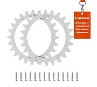 RIVERSHINE Pointes en acier inoxydable compatibles avec Worx Landroid L et Vision - Taille des roues : 225 mm - Pour l'amélioration de la traction - Avec 12 vis en acier inoxydable