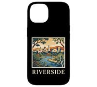 Riverside California Retro Vintage Skyline Park River City Coque pour iPhone 14