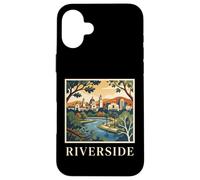 Riverside California Retro Vintage Skyline Park River City Coque pour iPhone 16 Plus
