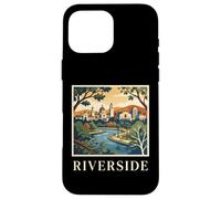 Riverside California Retro Vintage Skyline Park River City Coque pour iPhone 16 Pro Max