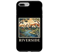 Riverside California Retro Vintage Skyline Park River City Coque pour iPhone 7 Plus/8 Plus